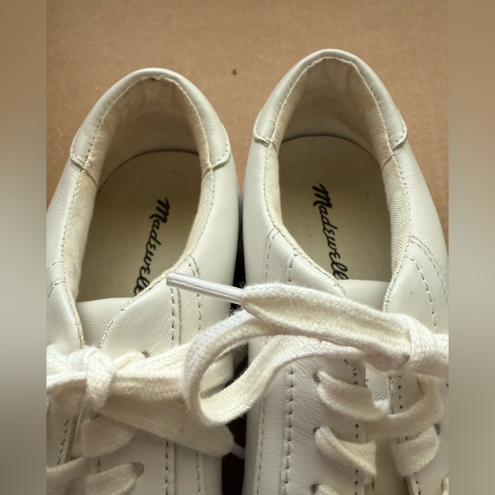 Madewell white leather low top sneakers - Picture 4 of 7